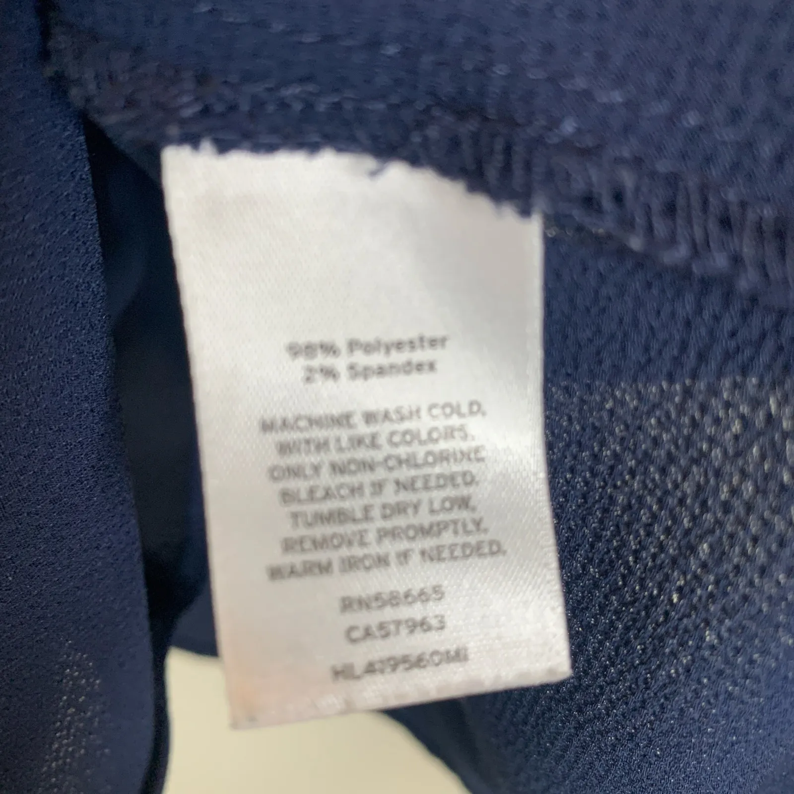 Chelsea 28 Navy Blue Sleeveless Blouse Peplum Sz Small - Image 7