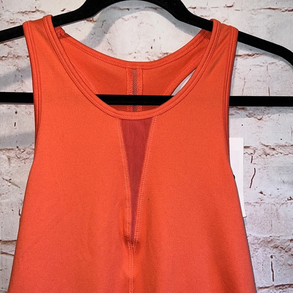 Zyia effortless tank long NWT M coral sleeveless racer back activewear womens - Image 2