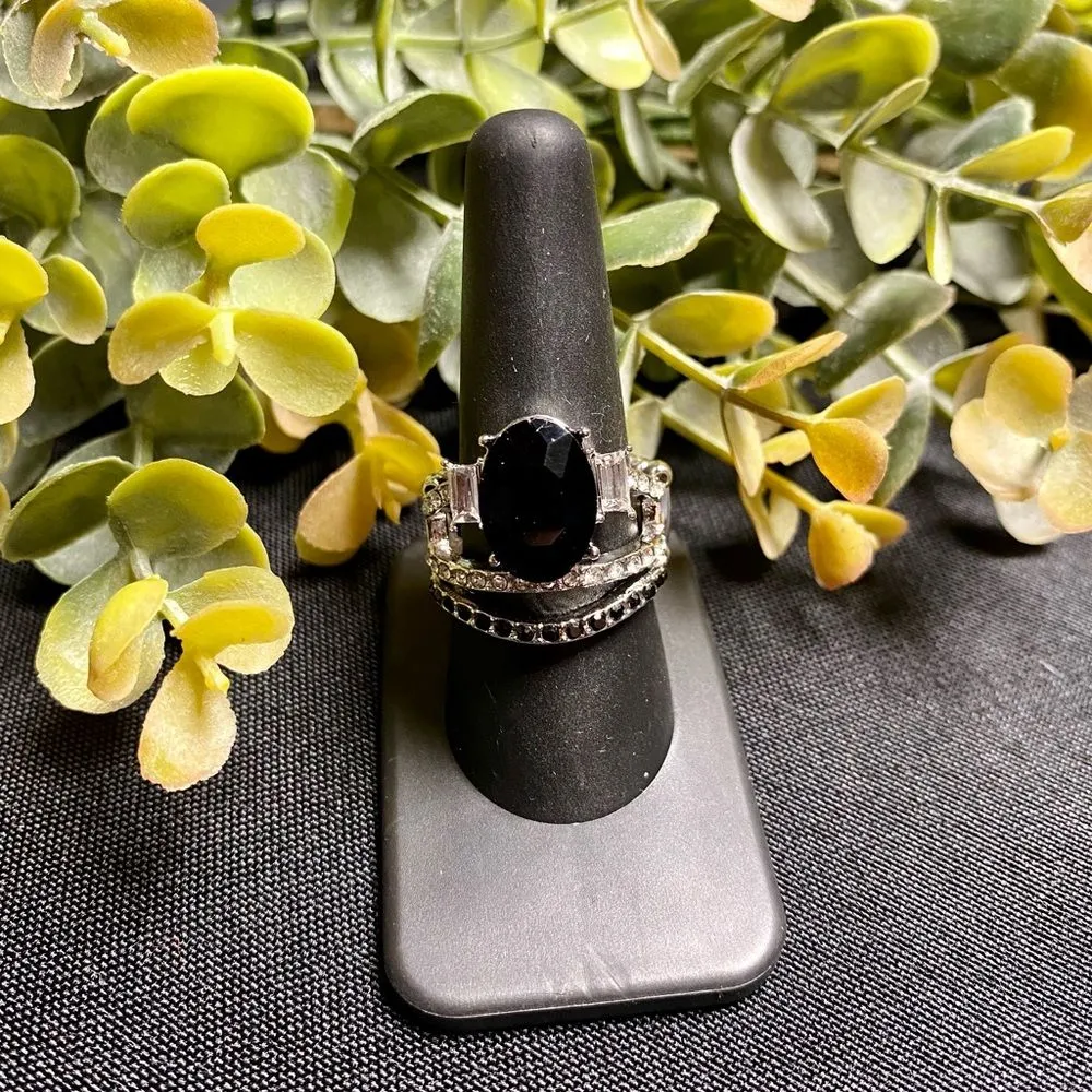 Spectacular Sparkle Black Ring (133) - Image 3