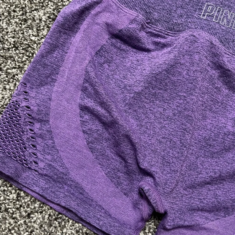 Victoria’s Secret PINK purple high waisted seamless biker shorts M - Image 11