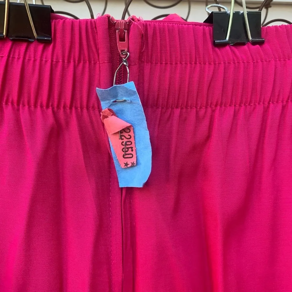 Vintage 70s Signet hot pink high rise paper bag pants Size L - Image 7