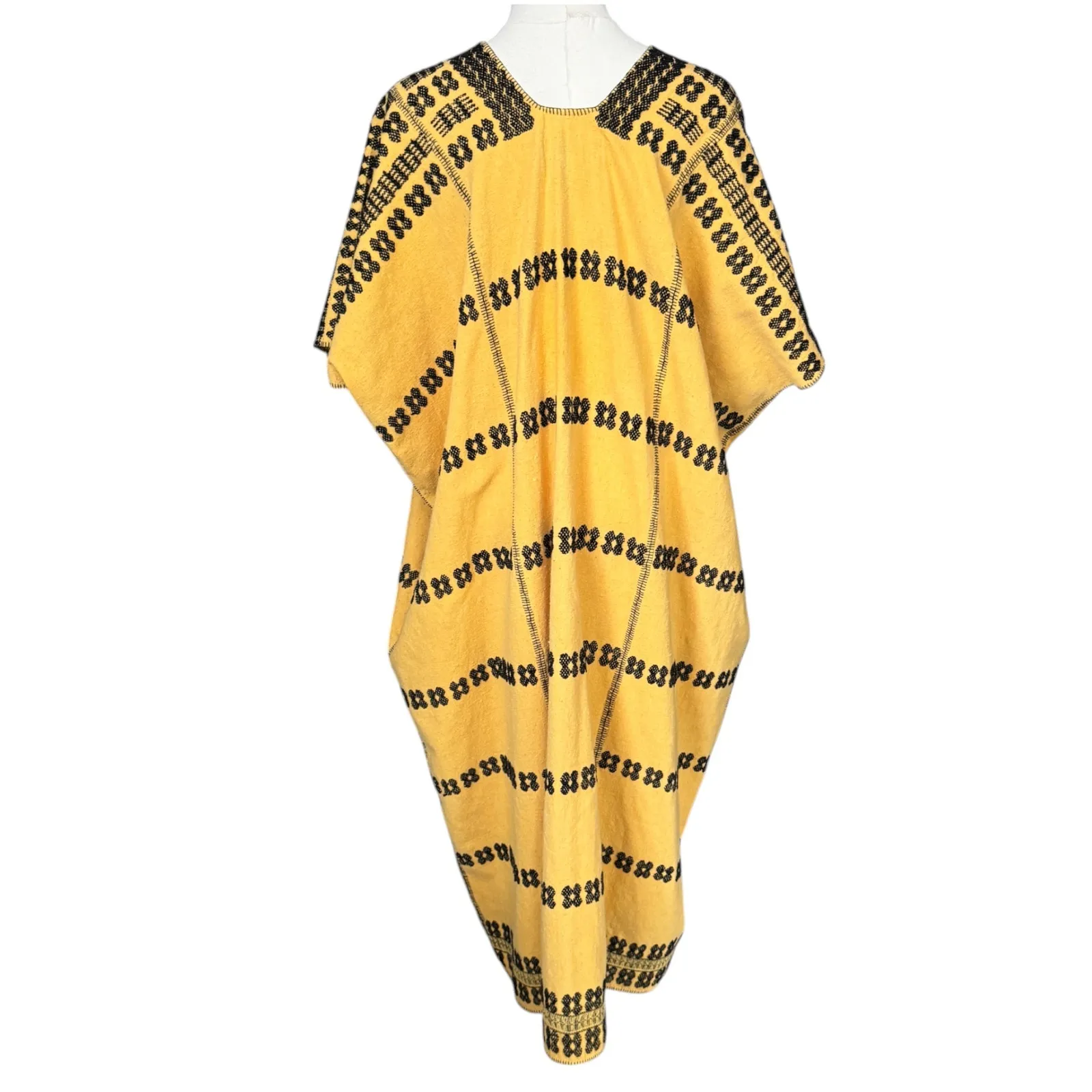Pippa Holt Kaftan No.171 Three Panel Maxi Kaftan Yellow Black One Size Size undefined - Image 4