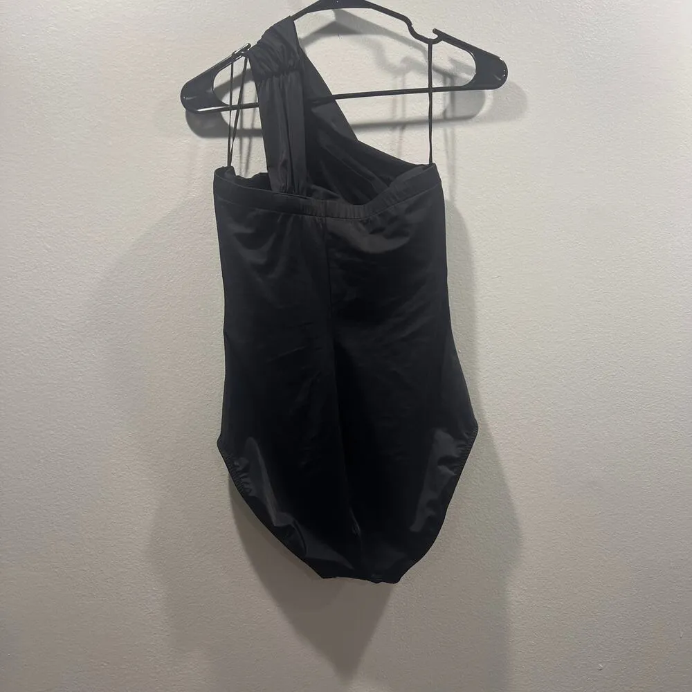 NWOT MagicSuit Mirage Goddess One Shoulder Underwire Bra One Piece Sz 8 Black - Image 2