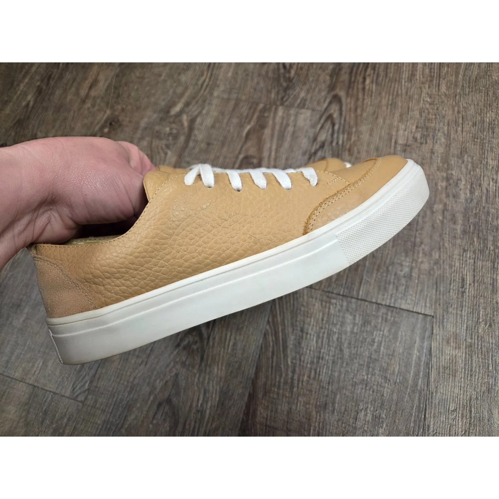 Kaanas Women's Brown Genuine Leather Lace Up Sneakers Shoes Size 7 - Image 5