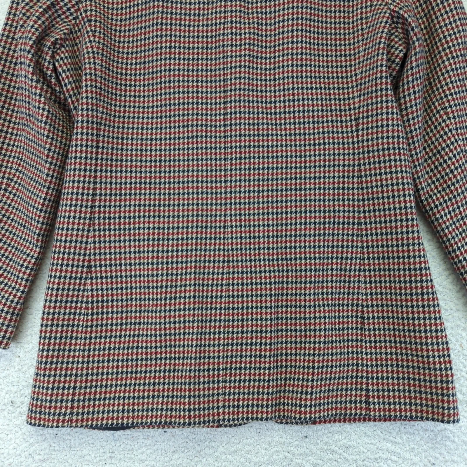 Vtg 90s Norton McNaughton Blazer Houndstooth Velvet Collar 6 Academia Oversized - Image 9