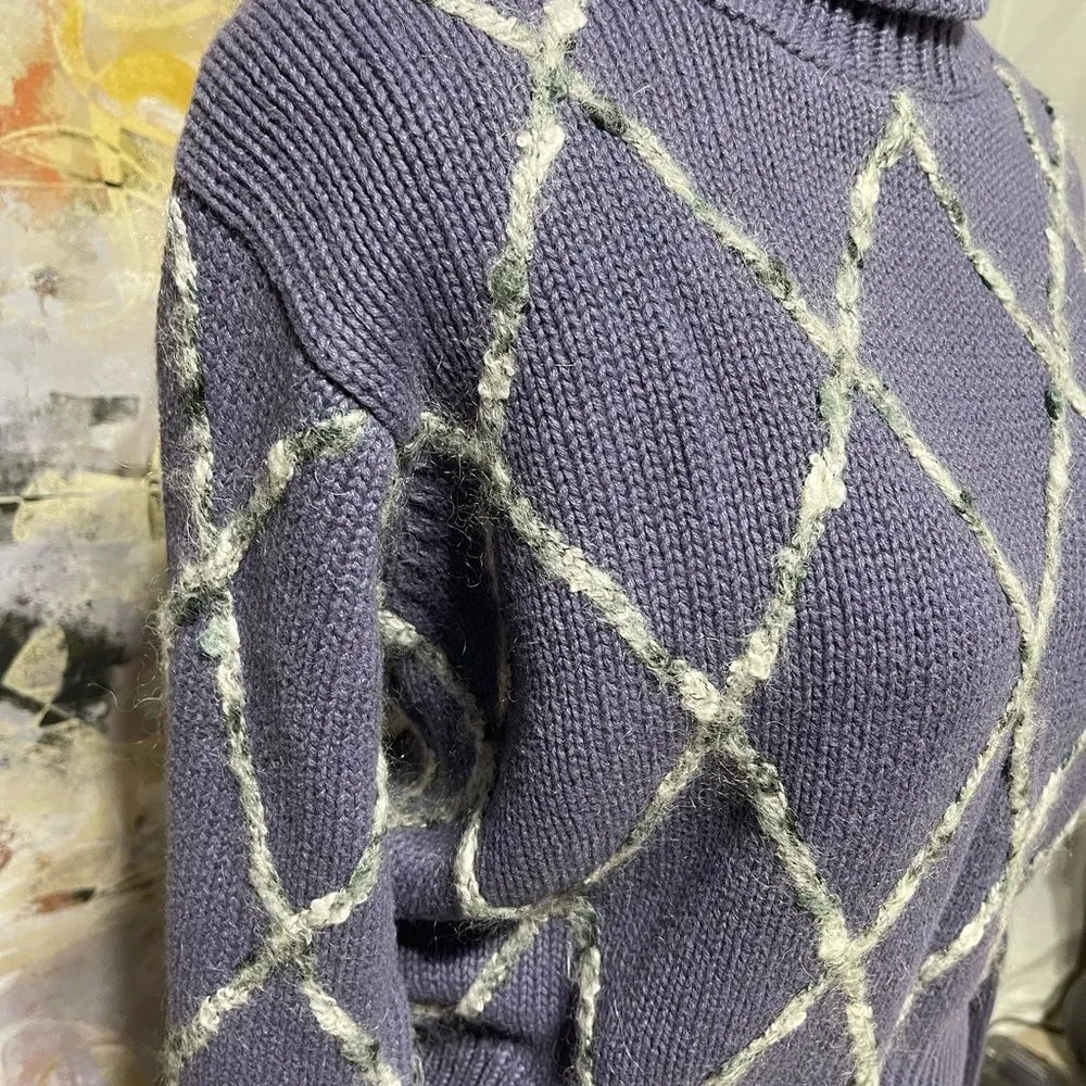 Vintage Dress Barn  lilac sweater medium - Image 6