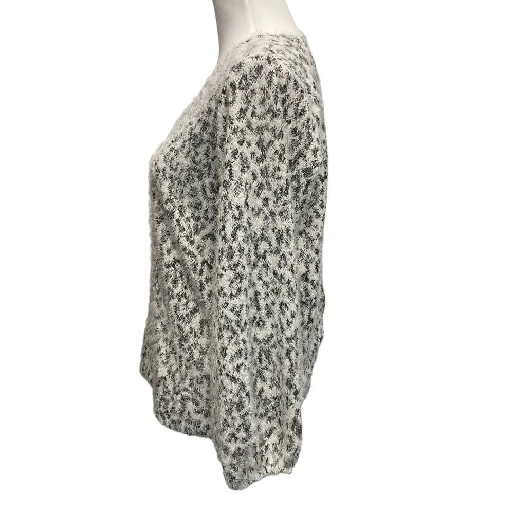 Liverpool Womens Size Small Leopard Animal Print V-Neck Printed Pullover Sweater - Image 3