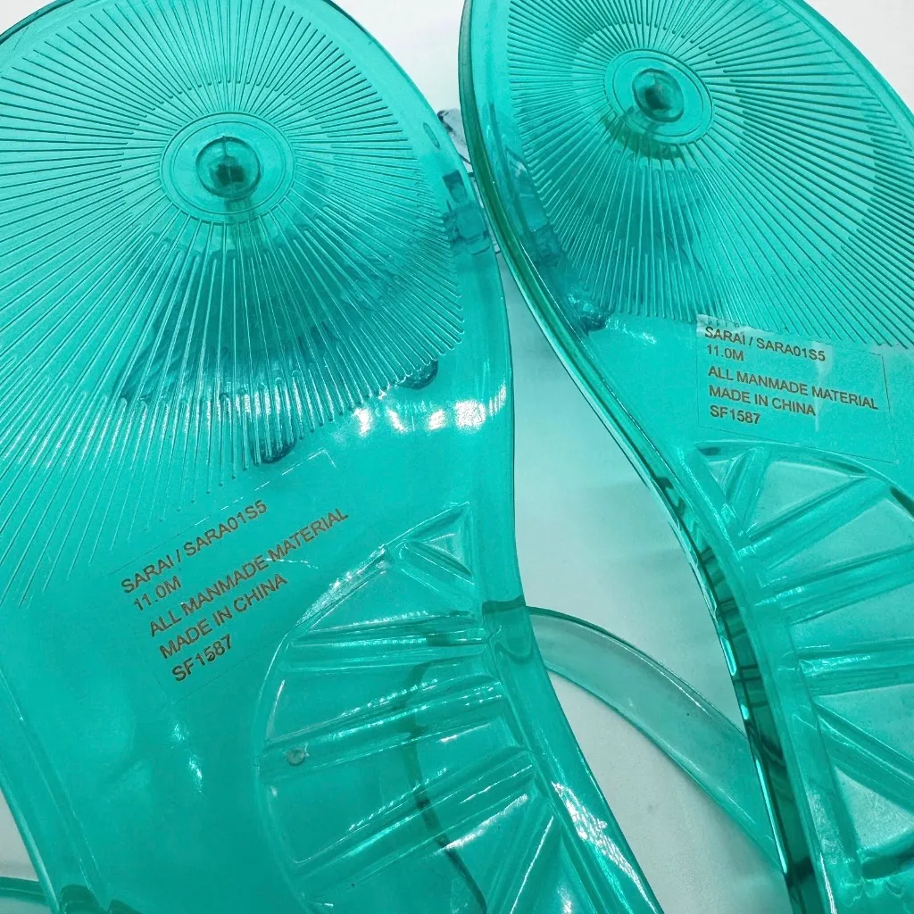 Betsey Johnson Sarai Teal Jelly Flower Sandals Size 11 – New Without Box - Image 11