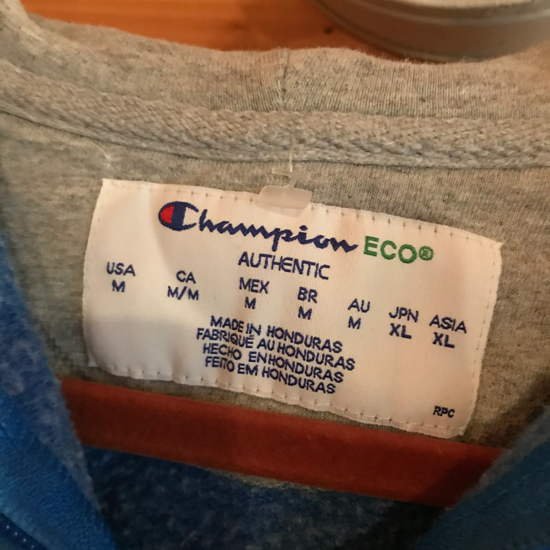 CLOSET ESSENTIAL BLUE  ZIP UP SWEATSHIRT HOODIE TOP - Image 4