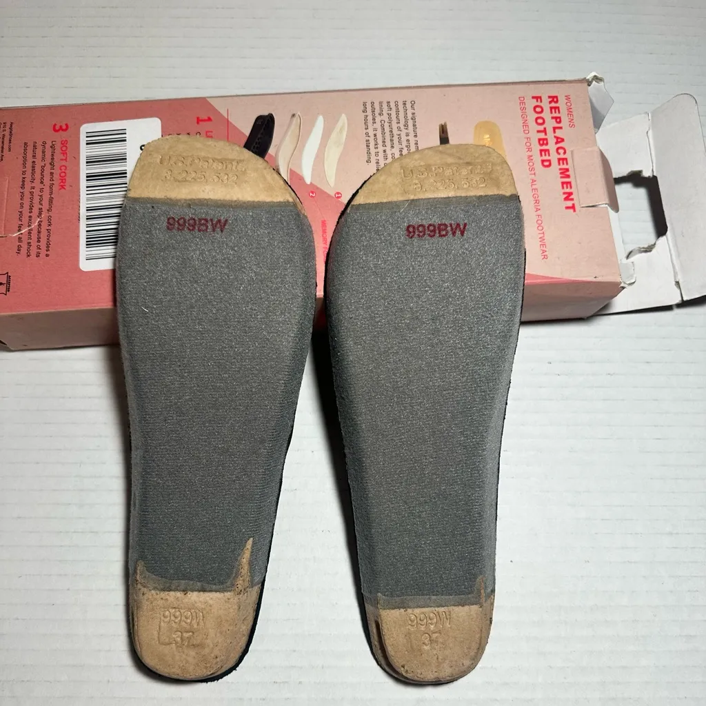 Alegria Replacement Footbed Women’s Size 37 EU/6.5 US Black Microsuede Wide‎ New - Image 6