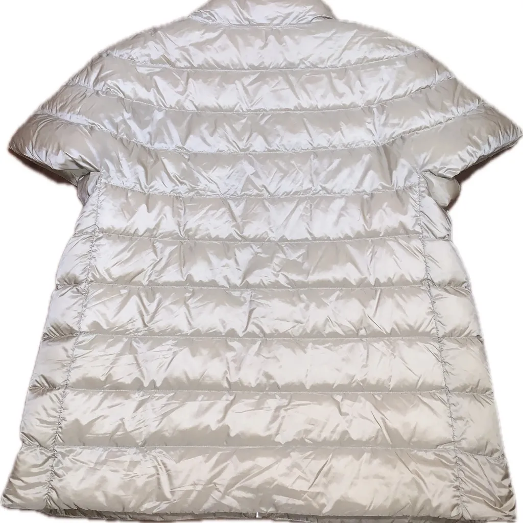 Martha Stewart Tan Beige Down Puffer Jacket Vest Lightweight Packable Quilted M Size M - Image 5