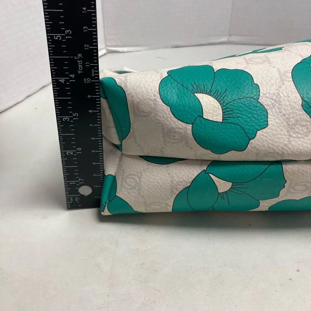 BEBE‎ Los Angeles Pippa Poppy Green & White satchel - Image 7