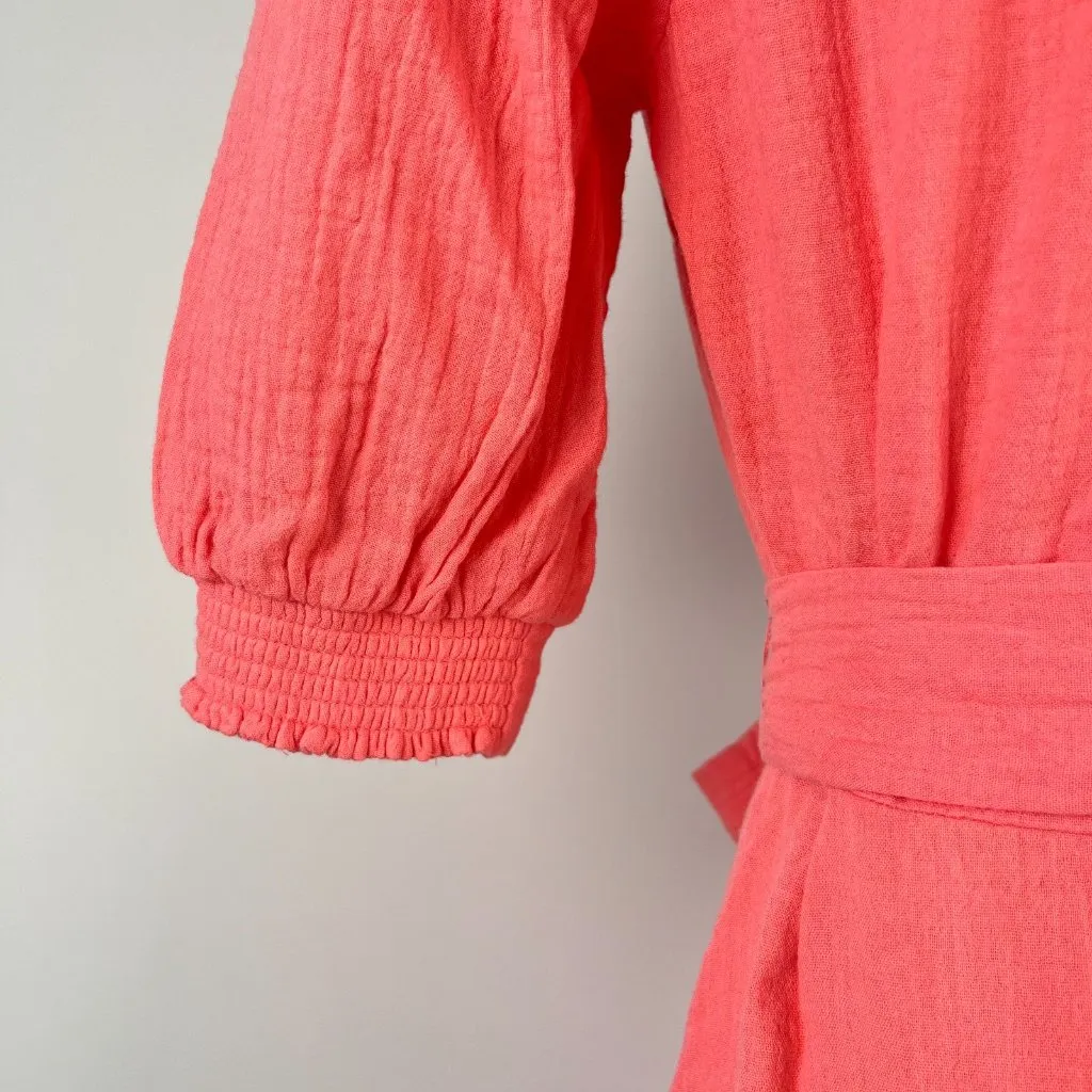 NWOT Boden Ada Double Cloth Cotton Pink Shirt Dress Size 10 Knee Length - Image 8