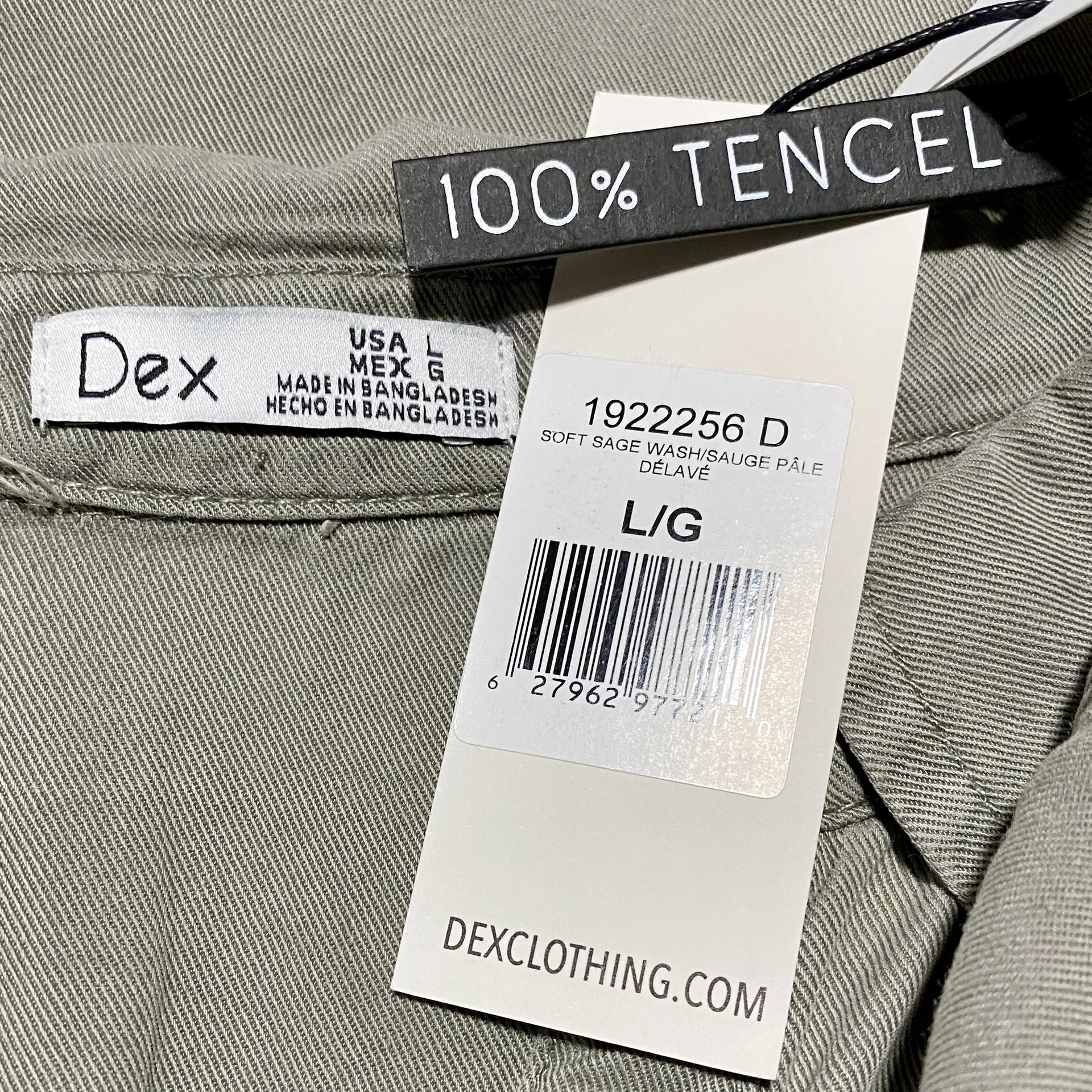 Dex Sleeveless Tencel Mini Dress Soft Sage Green Size Large Women’s NWT Size M - Image 4