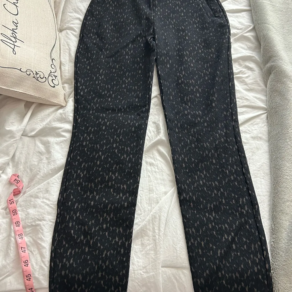 Wolford Black Lace Bonded Trousers Pull On Pants Leggings Pockets Luxury size 6 - Image 8