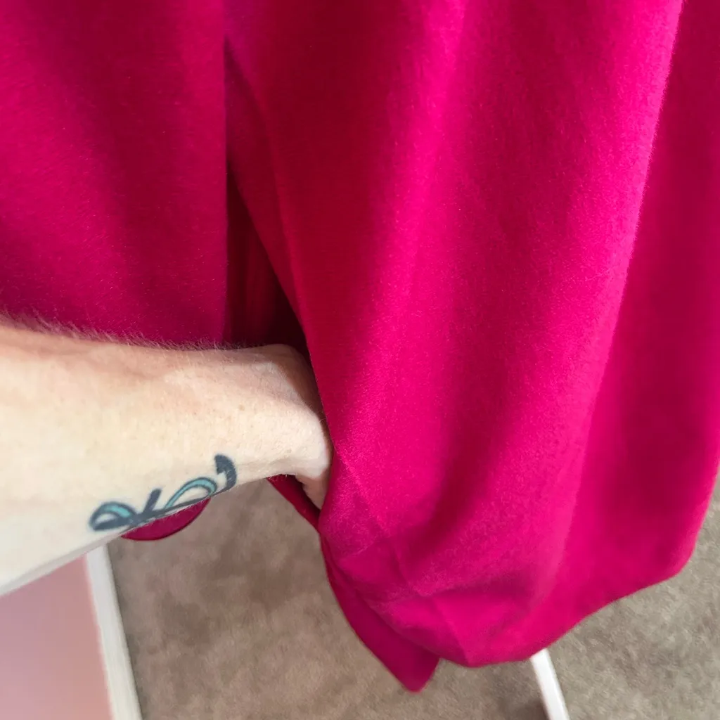 VTG 80s Partners Mervyns ruby robe house coat pockets Grannycore deadstock M Pink Size M - Image 3