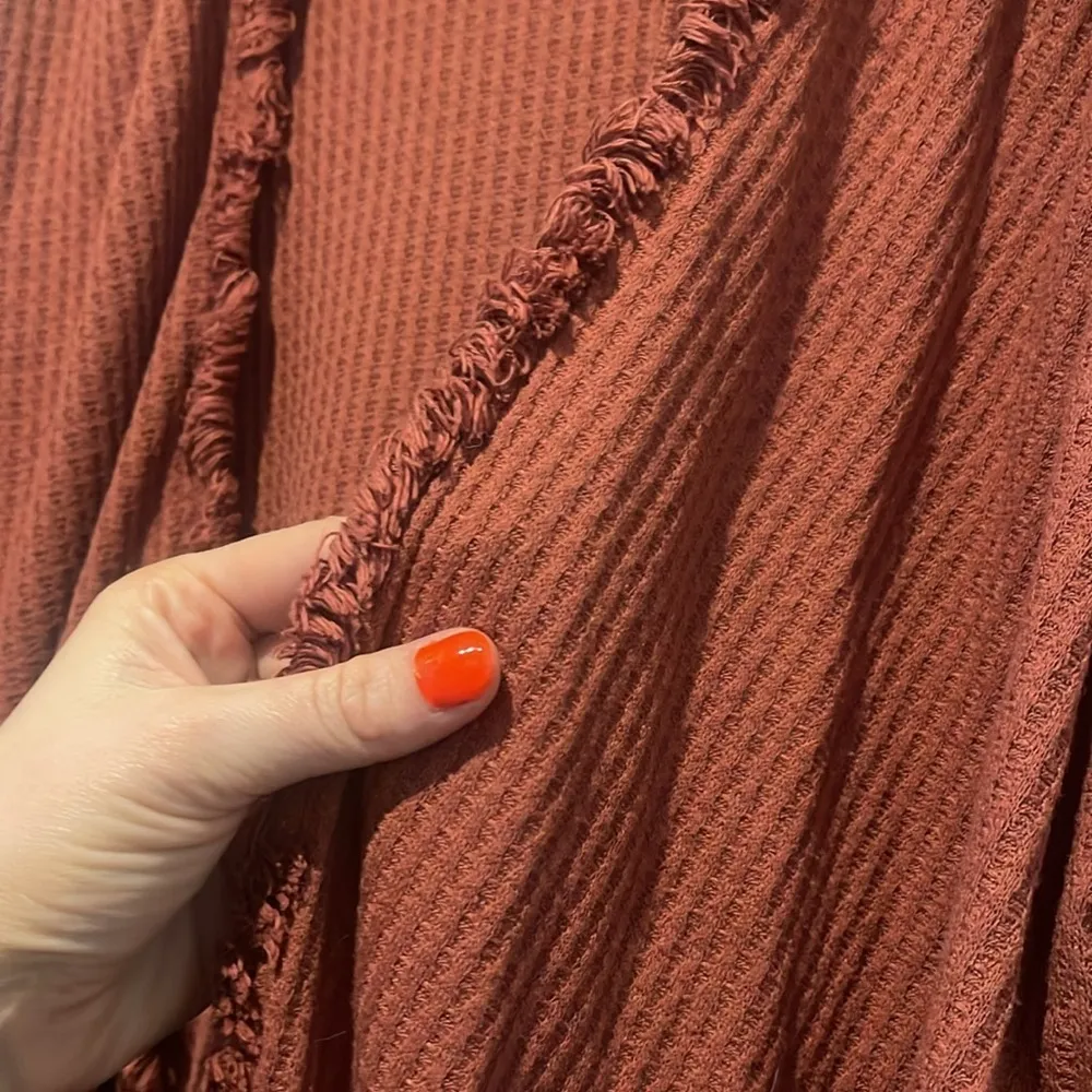 Remixmess Bohemian Rust Open Front Cardigan small Brown - Image 5