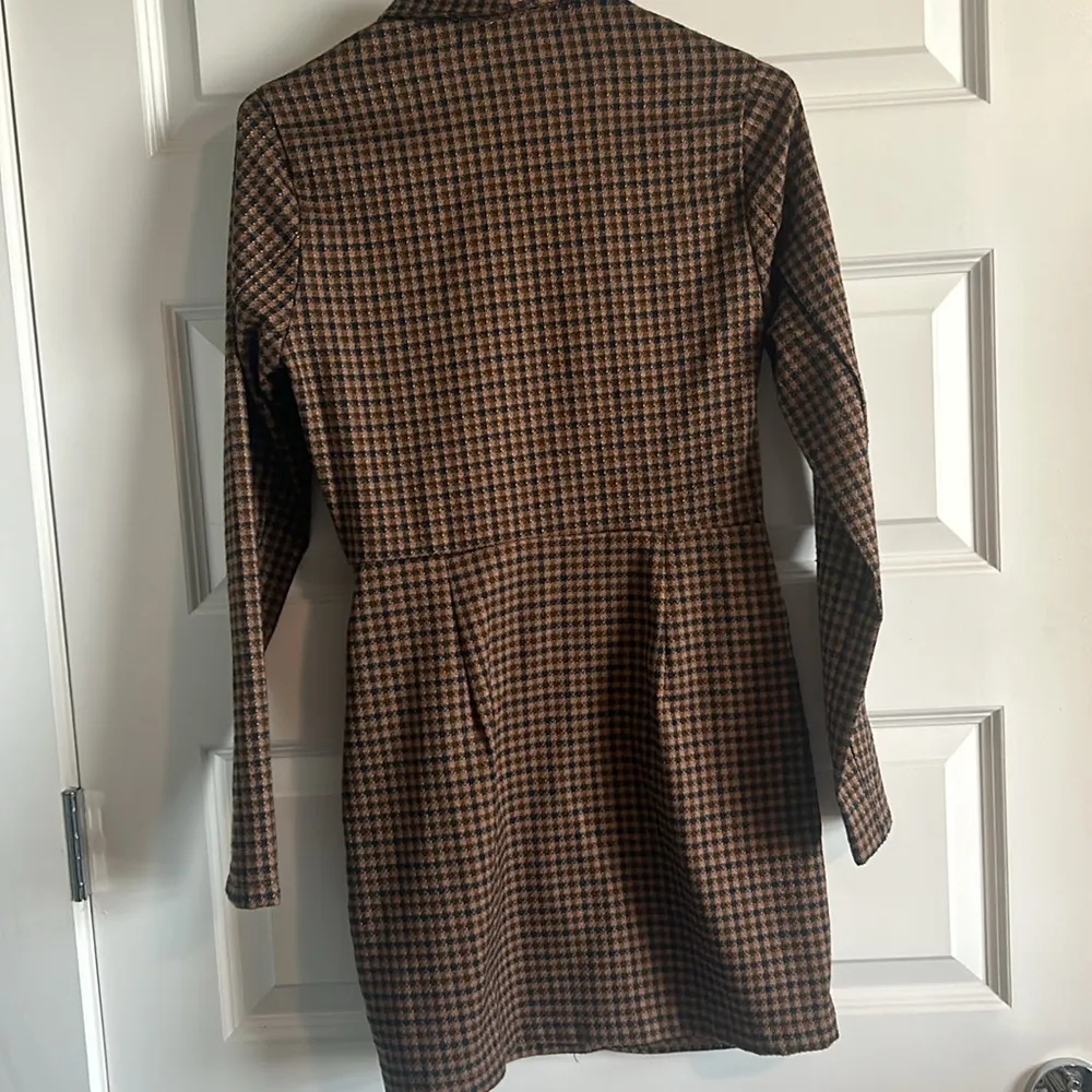 Brown houndstooth blazer dress Black - Image 5