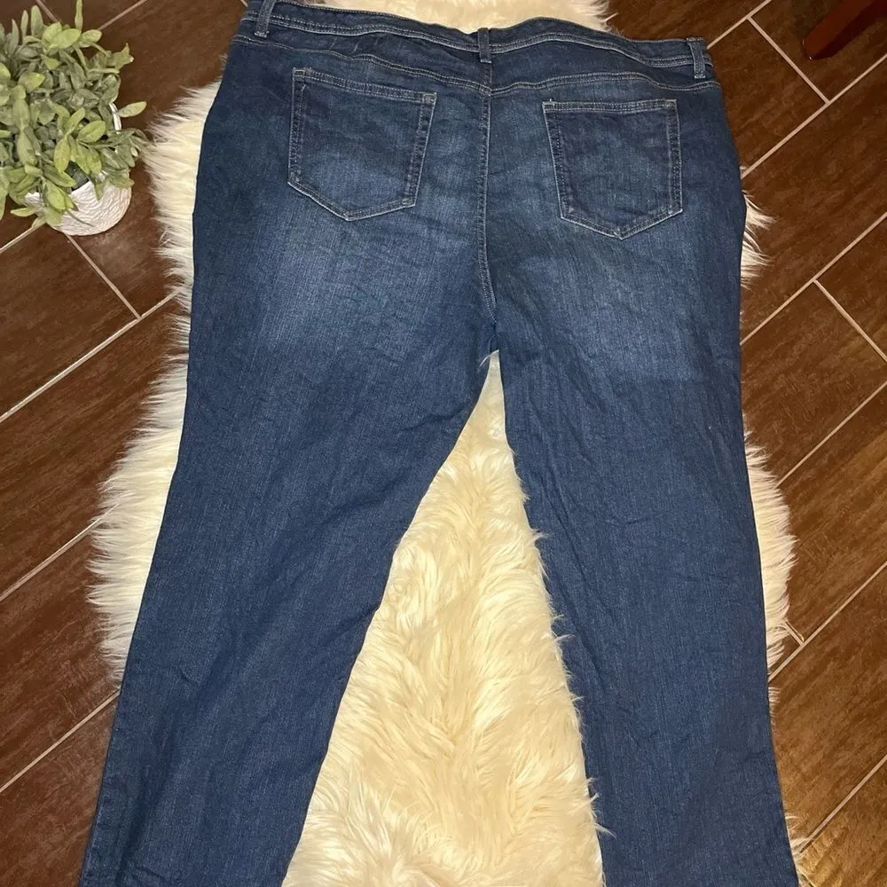Style & Company slim leg crop denim sz 24W - Image 3