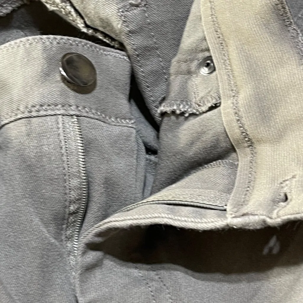 Chico's Stretch Pant Size 8/10 (Chico 1) Putty Zip Cropped - Image 7