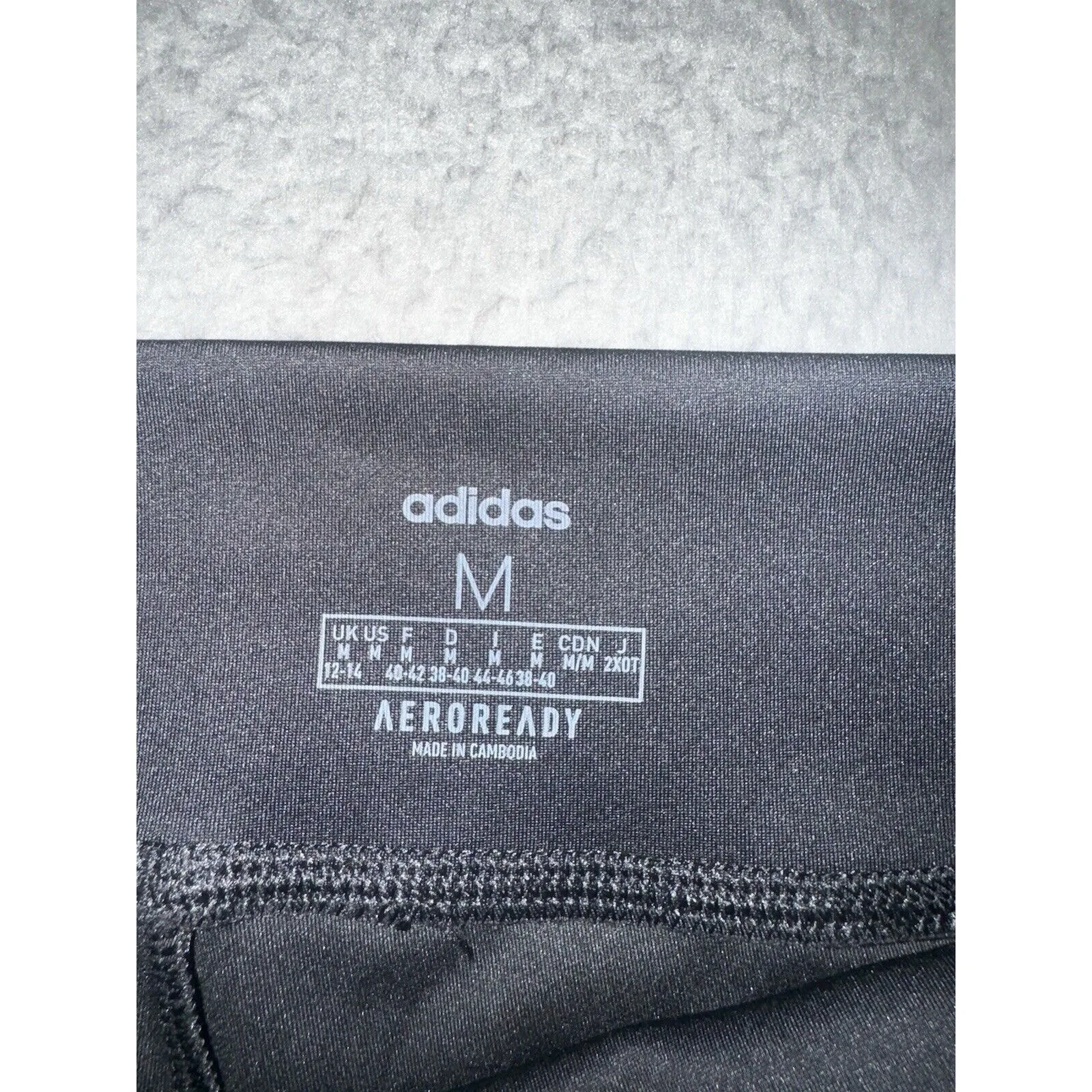 Adidas Leggings Women Medium Aeroready‎ Colorblock Spell Out Compression Tight - Image 6