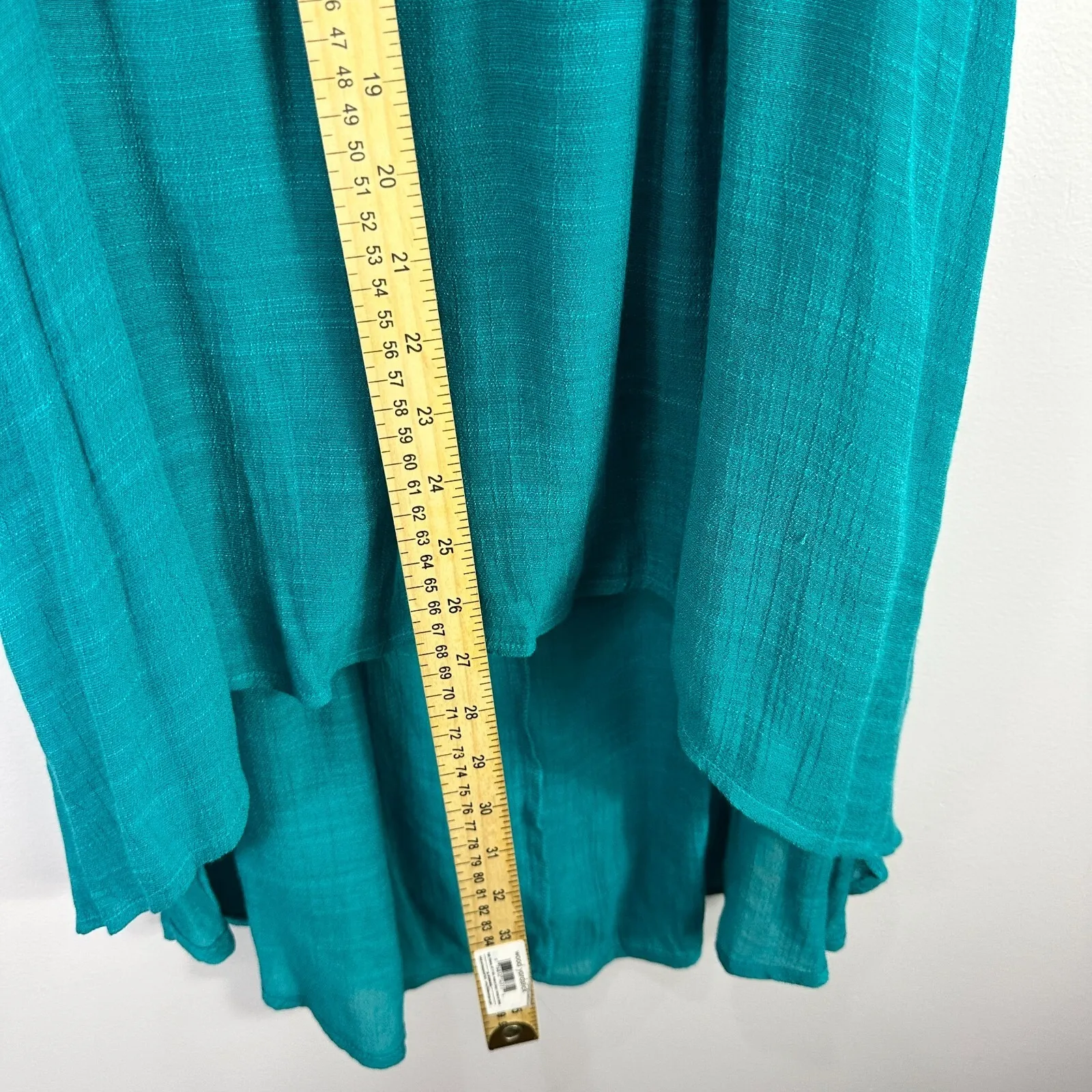 American Rag‎ Dress XL Teal Embroidered Strapless Belted Boho Festival Indie Y2K - Image 4