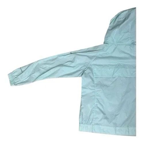 Columbia Women Hooded Rain Jacket Size M Light Blue Outdoor Jacket Zipper Front - Image 6