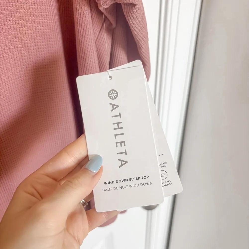 NEW Athleta Wind Down Sleep Top in Palermo Pink - Image 6