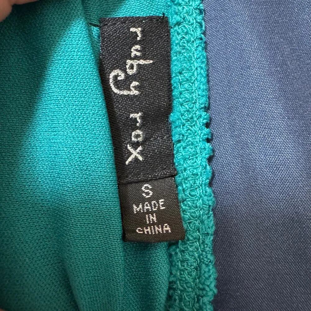 Ruby Rox Teal Strapless High-Low Dress Size S - Image 5