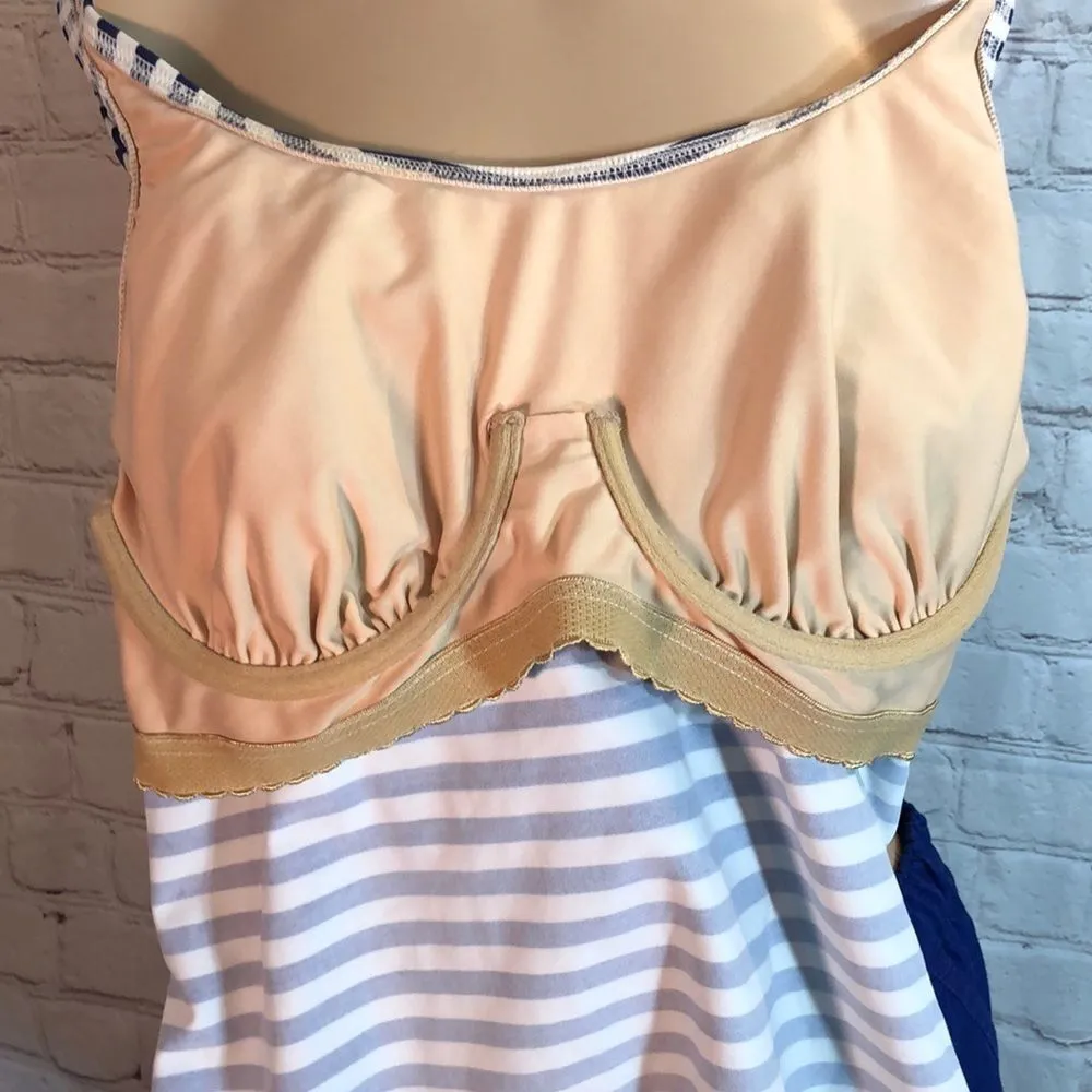 Lands' End  Striped Tankini With Full Bra Insert 8 - Image 7