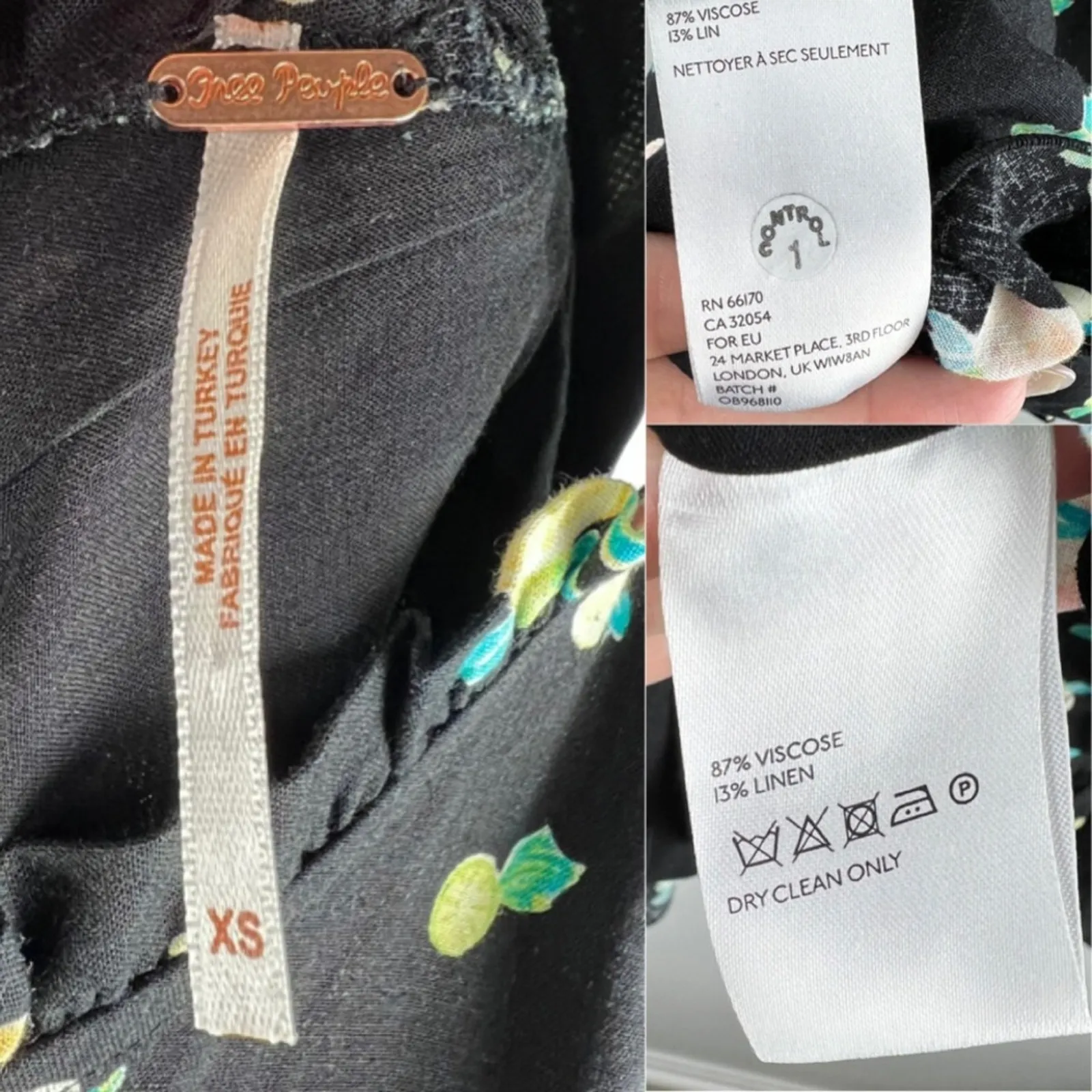 Free People Like a Lady Fruit Print Mini Dress XS Citrus Blooms - Image 5