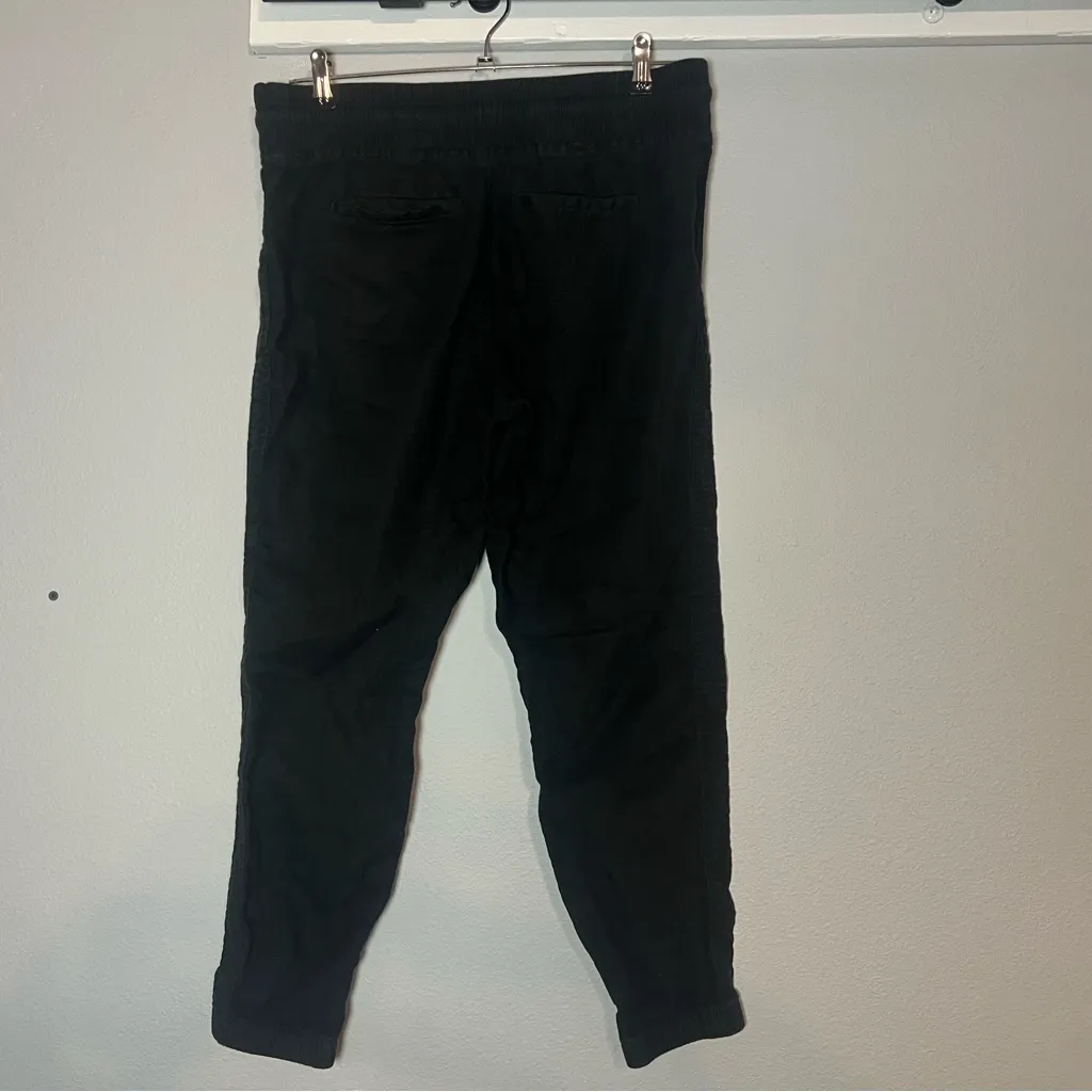 Athleta Black Cabo Linen Jogger Pants Size 6P 6 Petite Ankle Cropped High Rise - Image 10