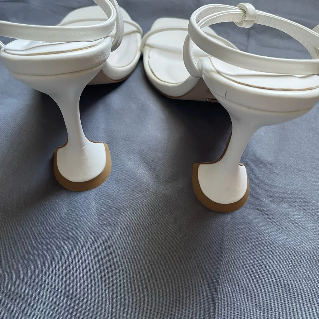 Billini White Strappy Heels with Stiletto Size 6 - Image 4