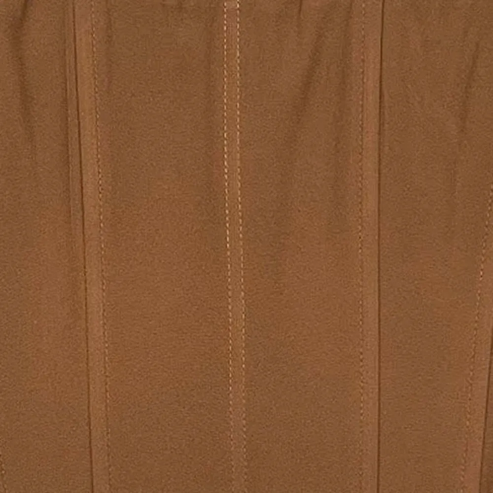 White Fox Brown Strapless Zipper Bodice Bustier Tube Bandeau Corset Crop Top M Size M - Image 5