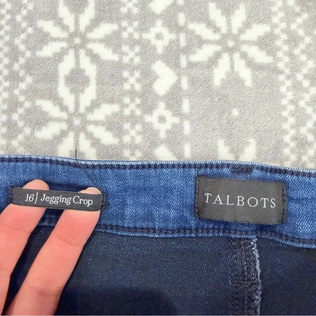 Talbots Jegging Crop Jean Blue Size 16 Stretch Casual Skinny Fit Comfort - Image 4