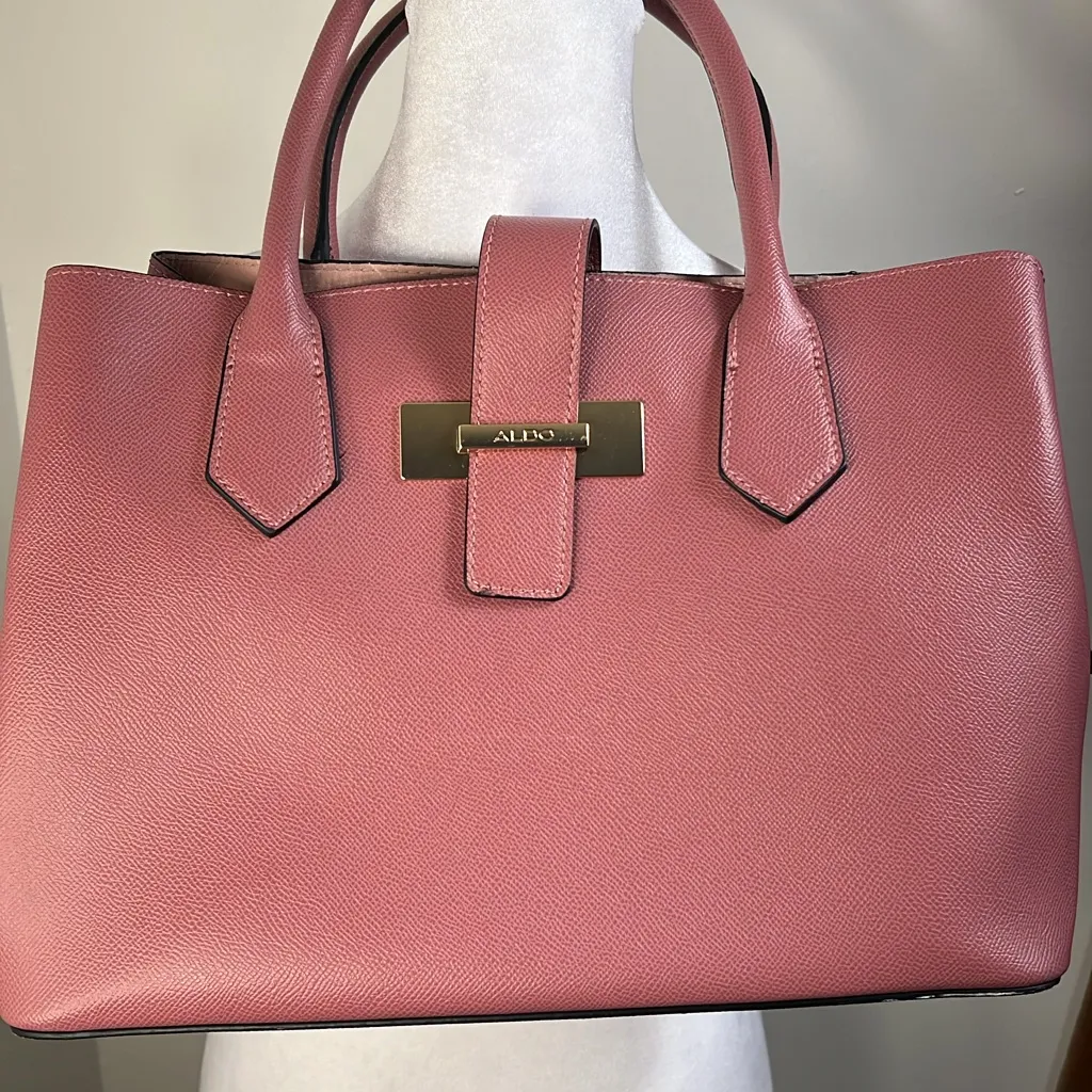Aldo Mauve Satchel with Gold Accent - Image 2