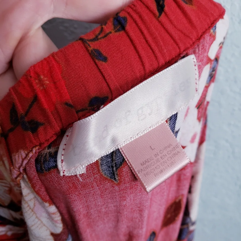 Band Of Gypsies Red Floral Off Shoulder Maxi Dress - Image 9