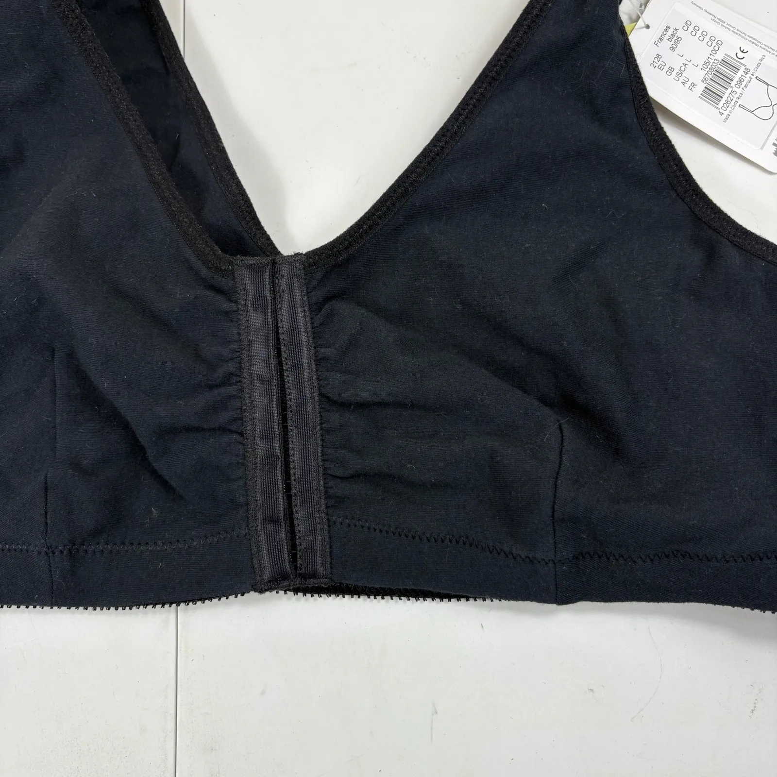 Amoena Frances SB Front Closure Bra Black Full Coverage Wirefree L C/D NWT Size undefined - Image 2