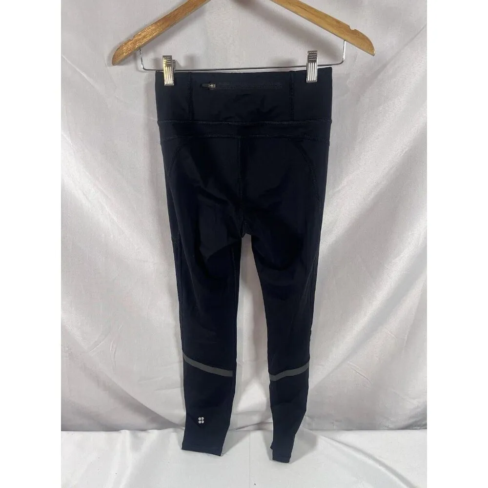 SWEATY BETTY Leggings Womens XS Zero Gravity 7/8 Length Black Workout Gym - Image 2