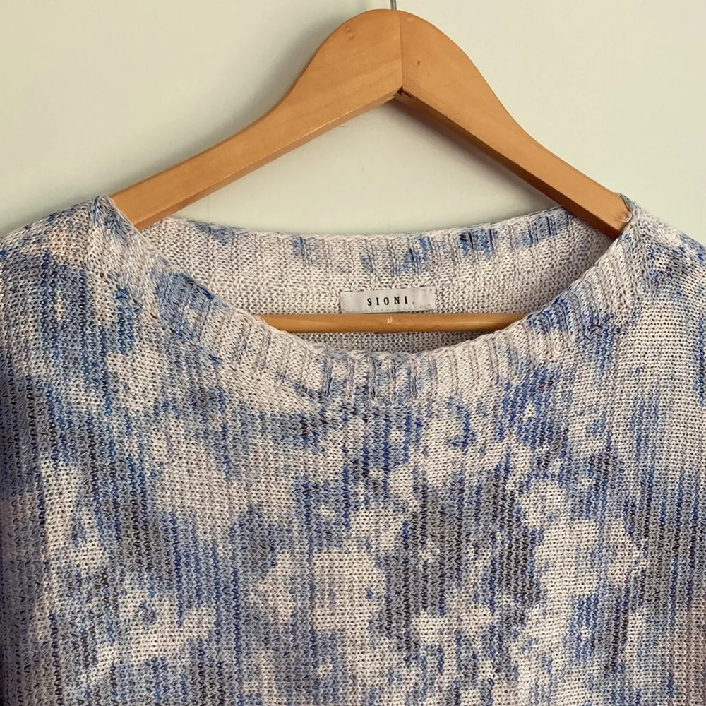 Sioni| Tie Dye Dolman Sweater sz Medium Blue - Image 3