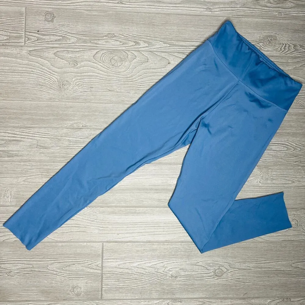 Blue Raw Hem Soft Yoga Jogger Leggings Size Xl - Image 3