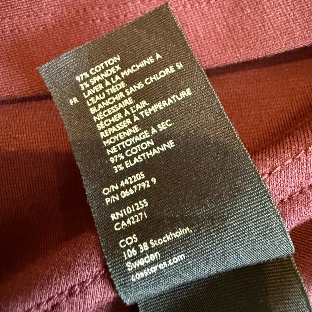 COS Women's Maroon Dress Sleeveless Size Small Business Casual Cotton Comfy - Image 7