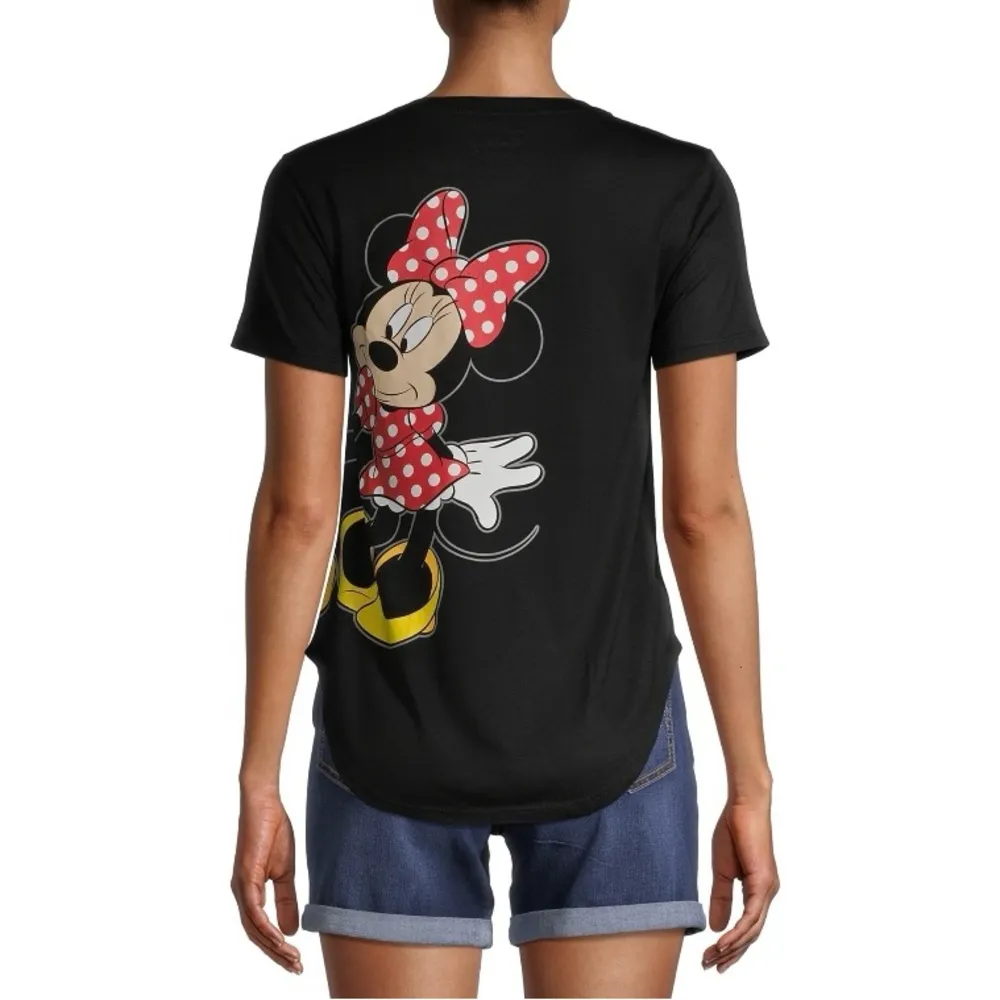 Disney Mickey Mouse Minnie Mouse Juniors Scoop Neck T-Shirt - Image 2