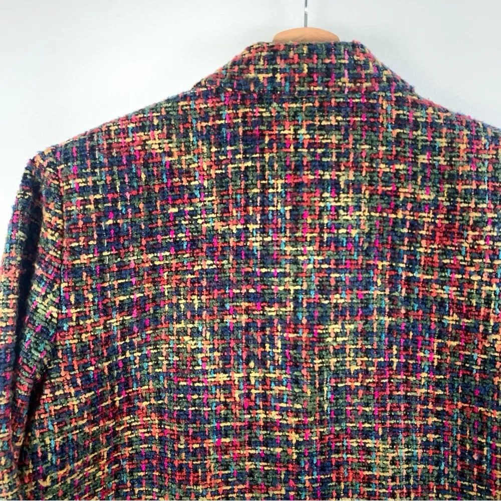 Alfred Dunner Multicolor Tweed Jacket Size 16 - Image 8
