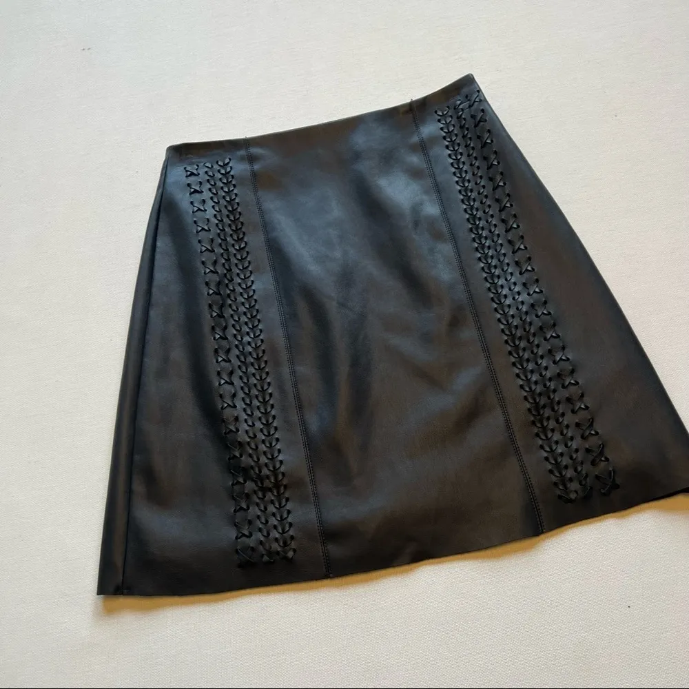Gianni Bini Faux Leather Mini Skirt - Image 6