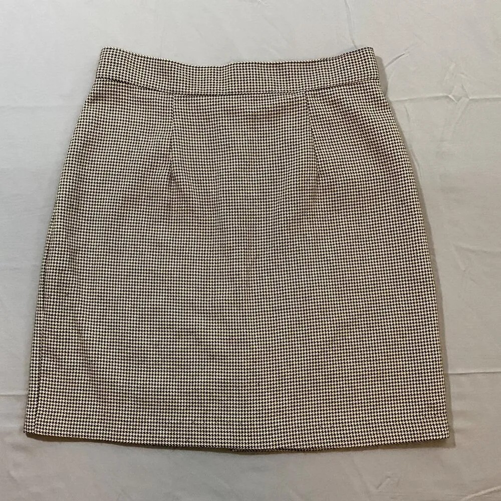 Rampage Skirt Y2K Womens‎ 11 Houndstooth Preppy Black Tan Academia Made USA VTG - Image 9