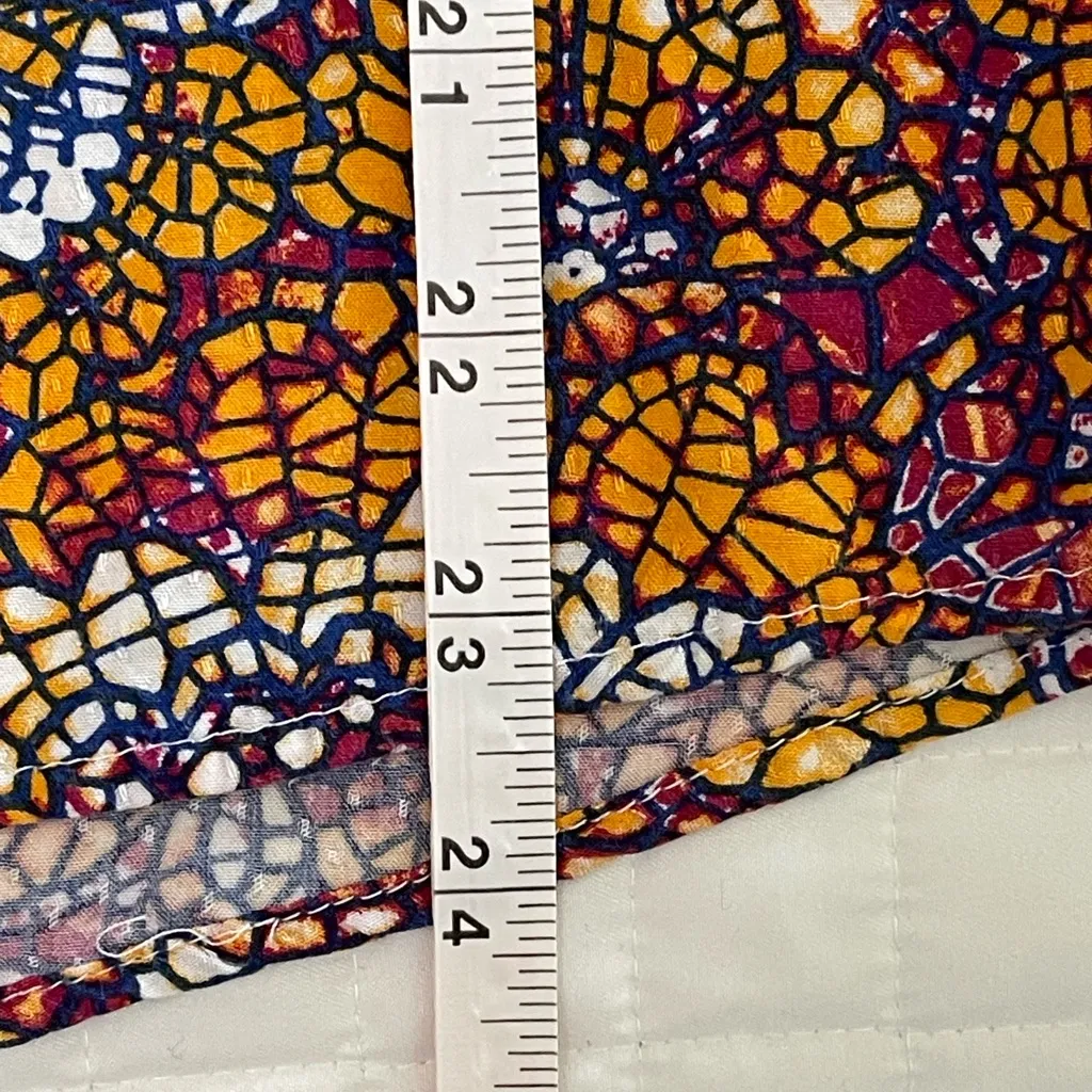 Anthropology Maeve Colette Peasant Blouse size XS Mosaic Stain Glass Lotus Print - Image 11