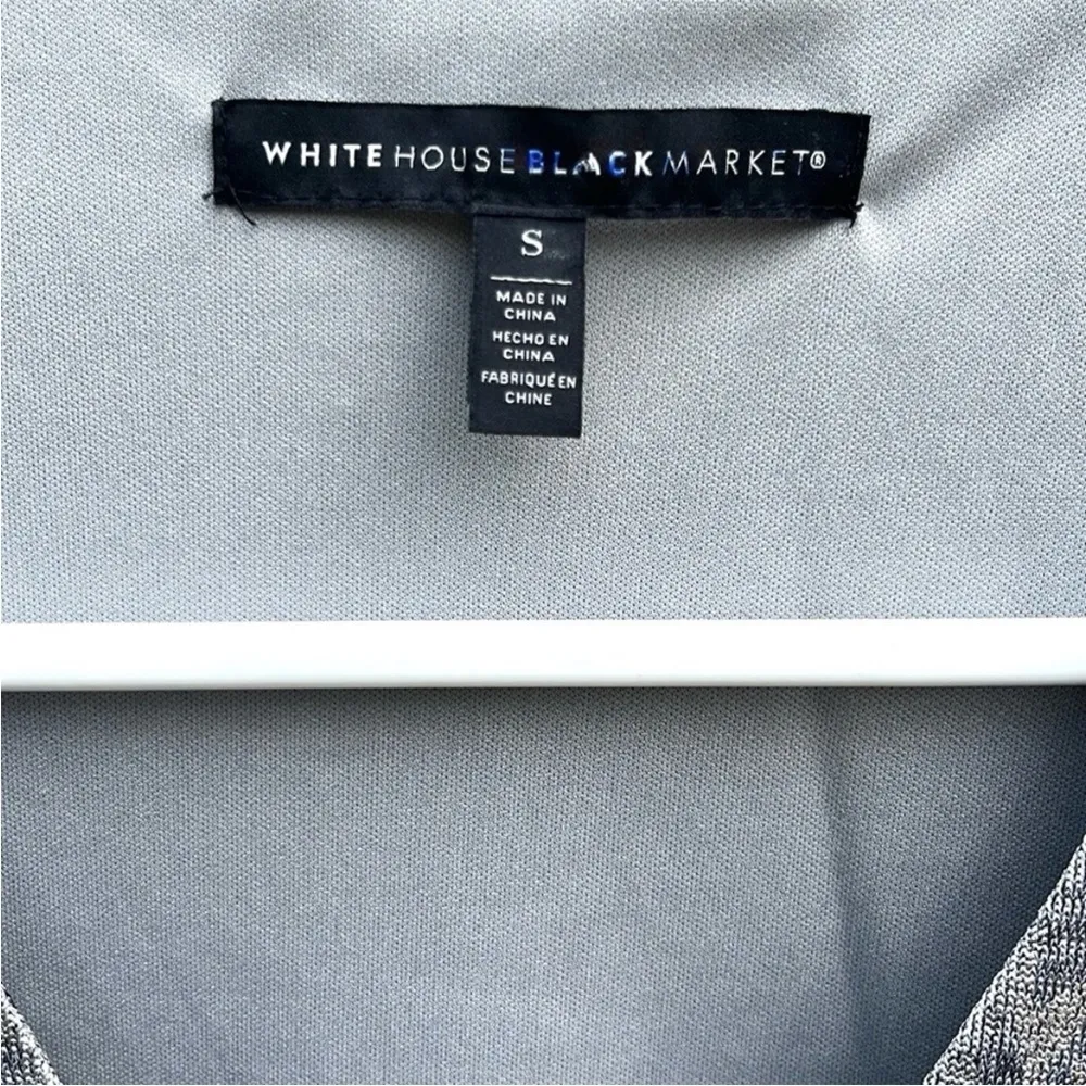 EUC White House Black Market Silver Metallic
Shorts Romper Size Small - Image 8