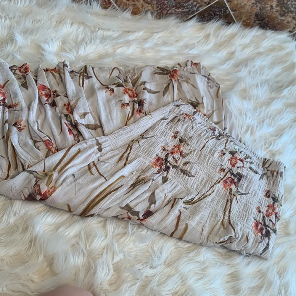 AllSaints Ellie Dorada Floral 2-In-1 Skirt Dress in Ecru White  Size 6 - Image 10