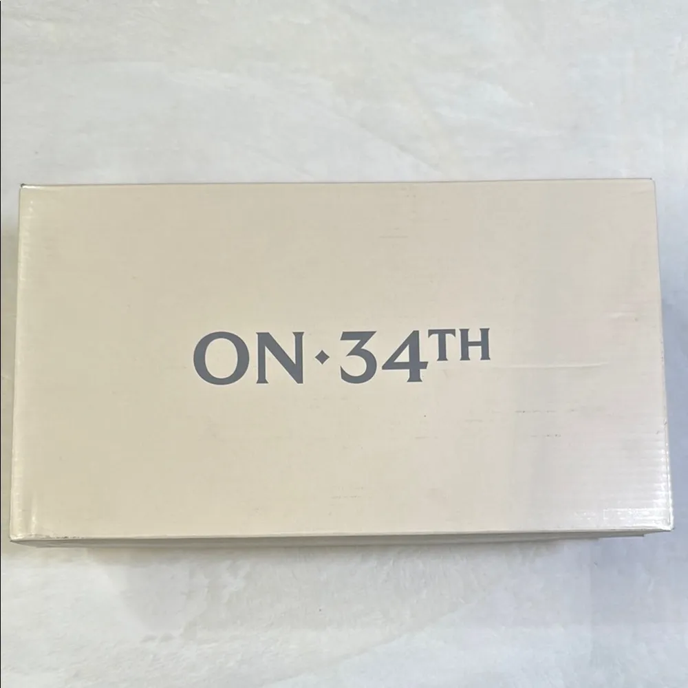 On 34th Womens Tillyy Toe Cap Faux Leather Block Heels - Image 7